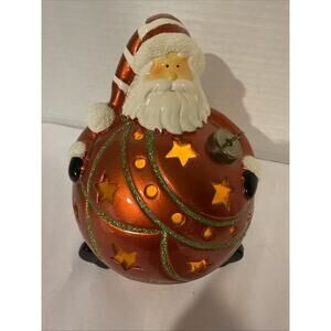 Home Reflections Santa Ornament Figure Luminary Color Changing LED By QVC NEW